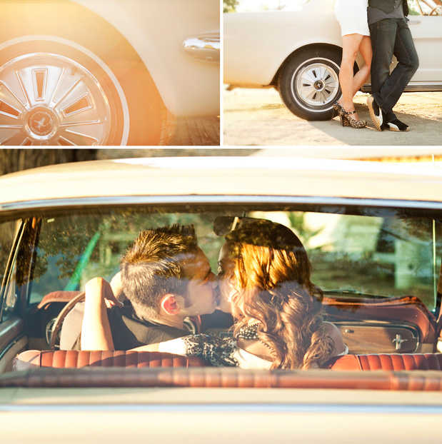 car lover's engagement session