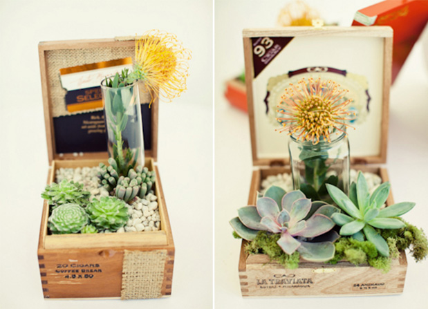 Wedding Blog Cigar Box Centerpieces If you want to make the look your own