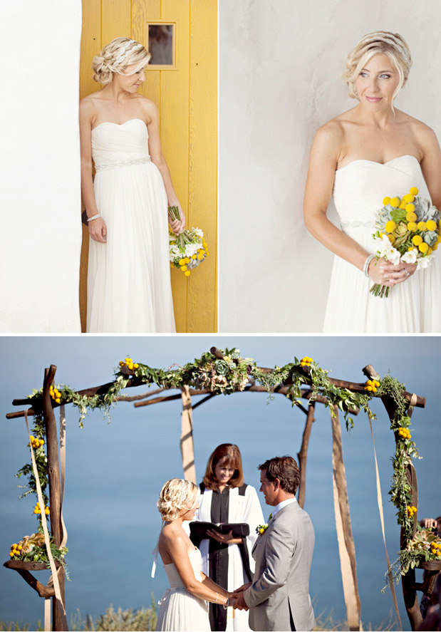 yellow and white wedding