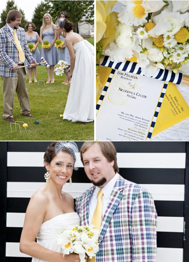 First up is this preppy nautical wedding shot by Kristin Spencer