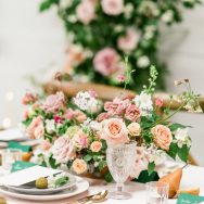 Romance in Dusty Blush and Emerald